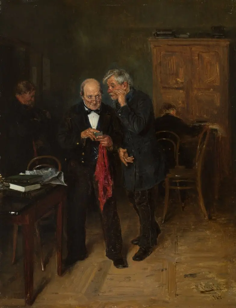 Secret (V. Makovsky, Tretyakov Gallery), by Vladimir Makovsky