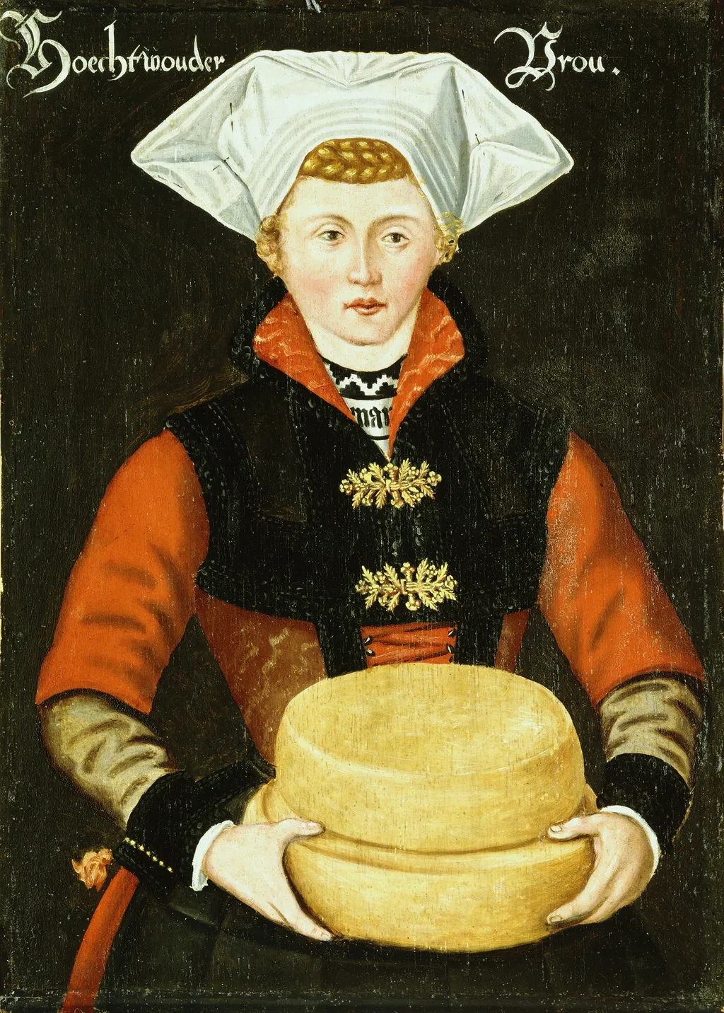 Vrouw uit Hoogwoud, oil, 1550