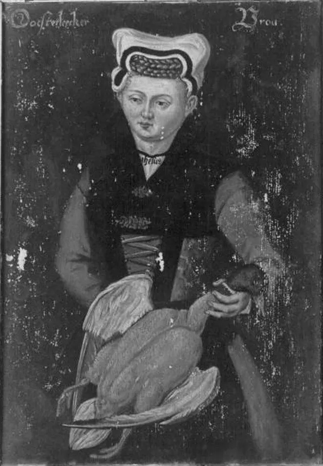Vrouw uit Oosterleek, oil, 1550