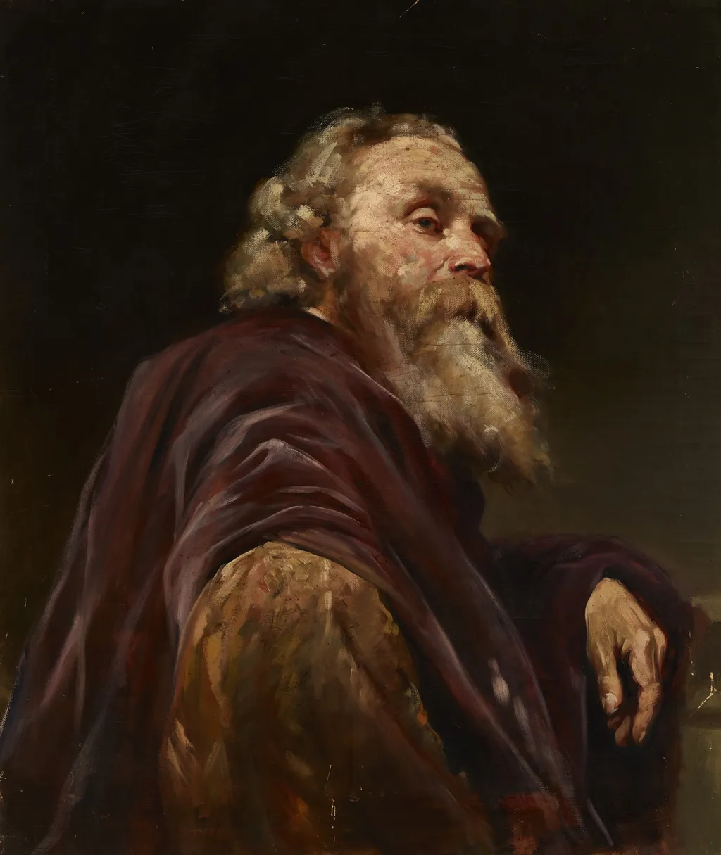 Portrait of an Old Man, by Władysław Czachórski, oil, 1890