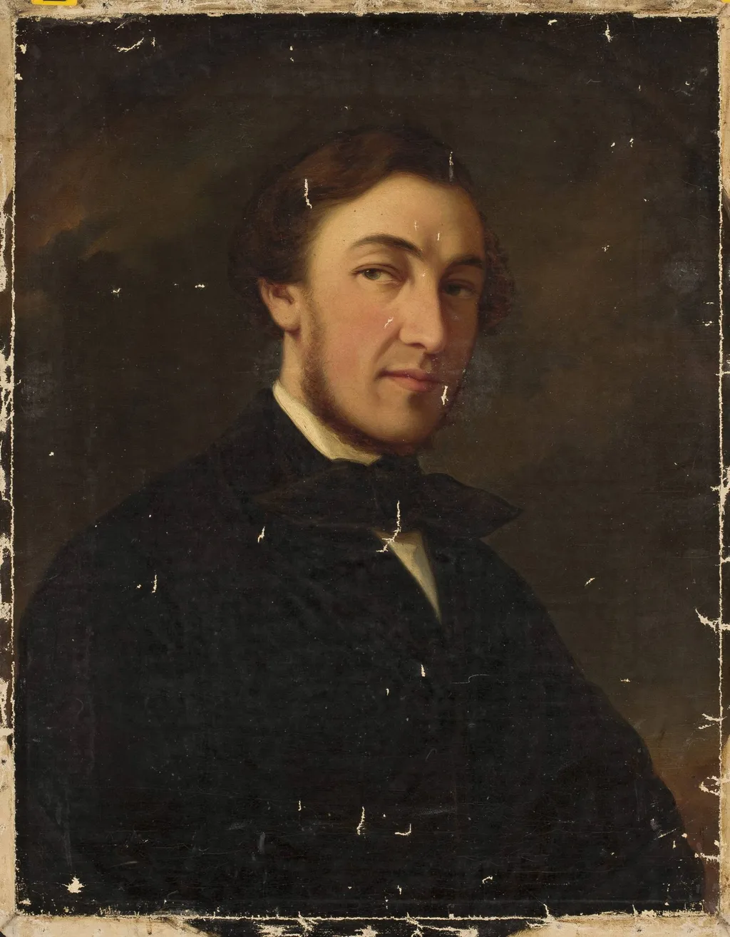 Portrait of a man, by Władysław Majeranowski, oil, 1856