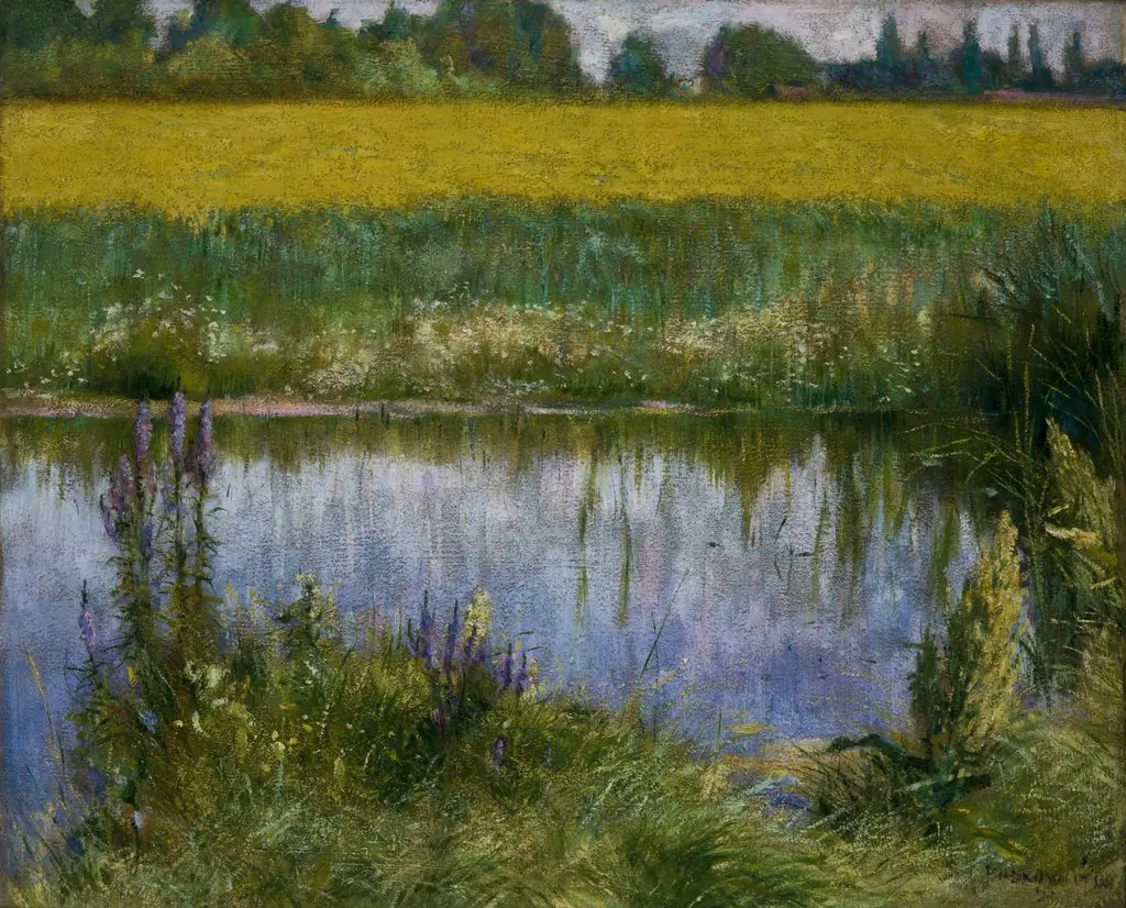 Field of Lupin, by Władysław Podkowiński