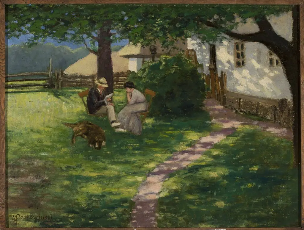 In the garden, by Władysław Podkowiński