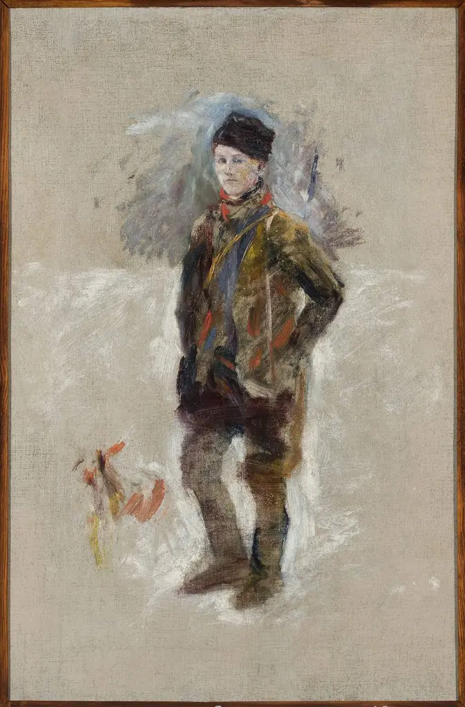 Portrait of Gościmiński, sketch, by Władysław Podkowiński