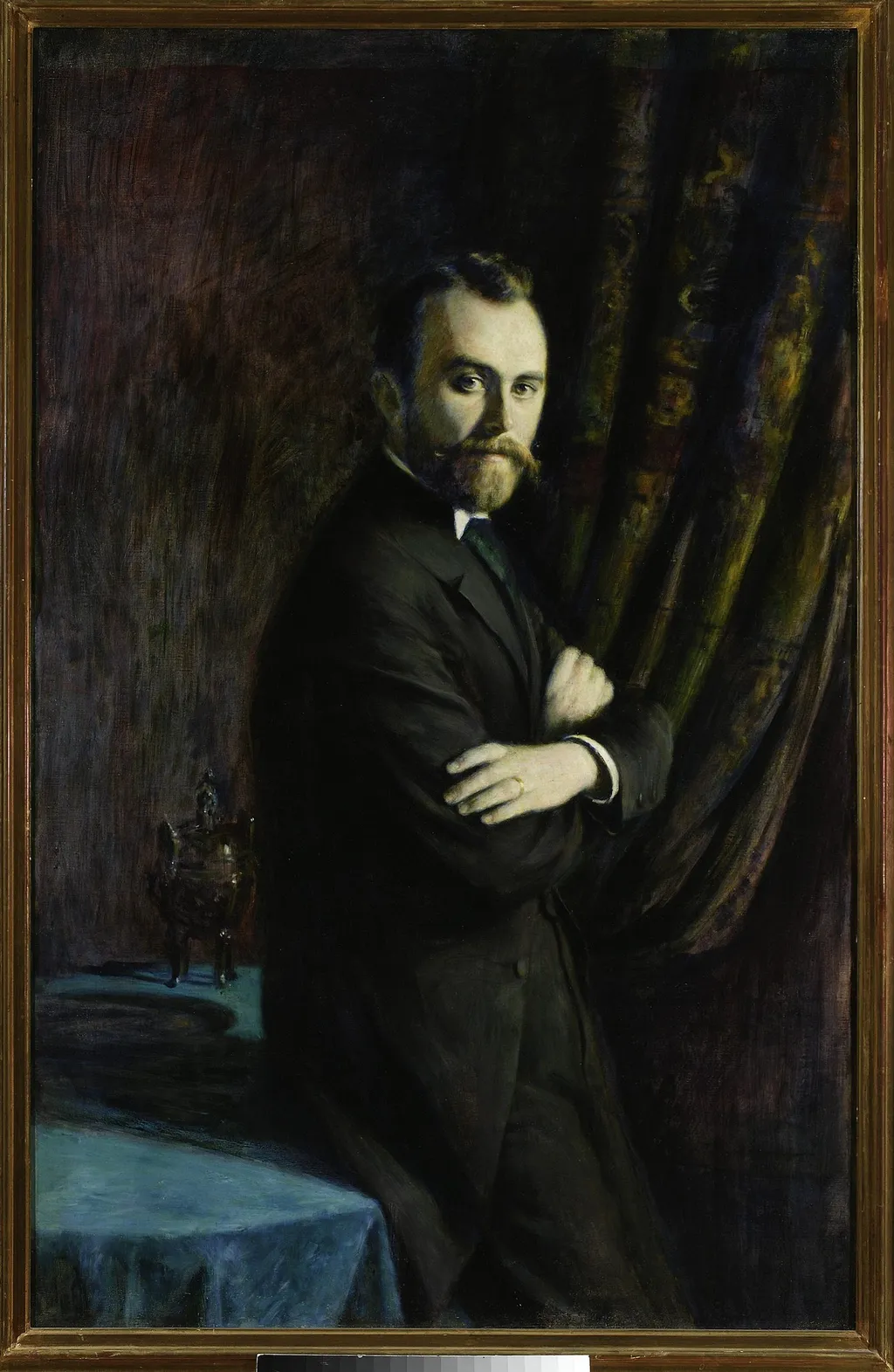 Portrait of Konrad Dynowski, by Władysław Podkowiński, oil