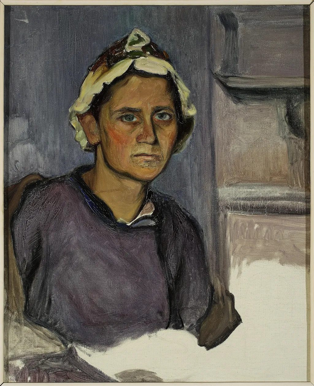 Portrait of Magdalena, by Władysław Ślewiński, oil, 1911