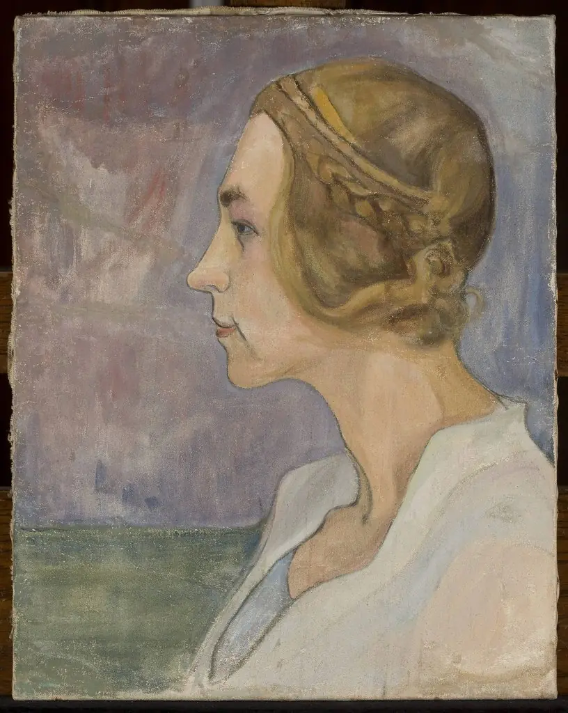 Profile of a young woman, by Władysław Ślewiński
