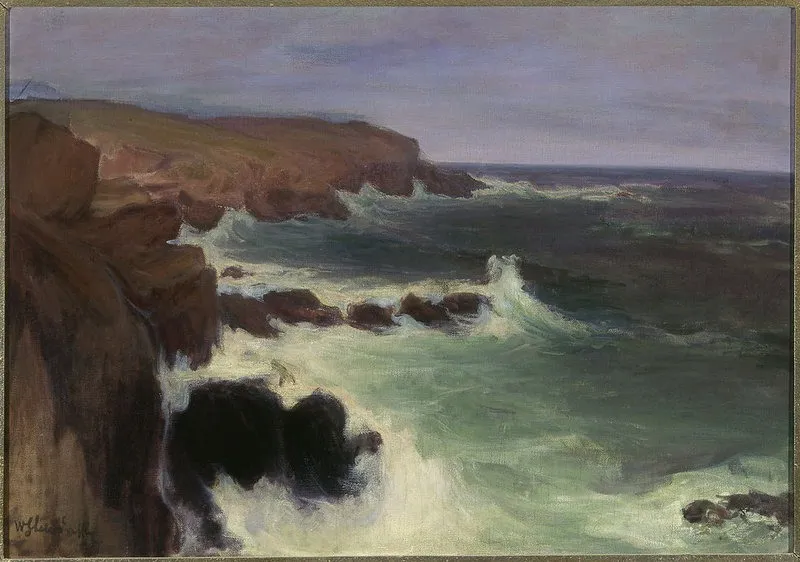 Sea, by Władysław Ślewiński, oil, 1904