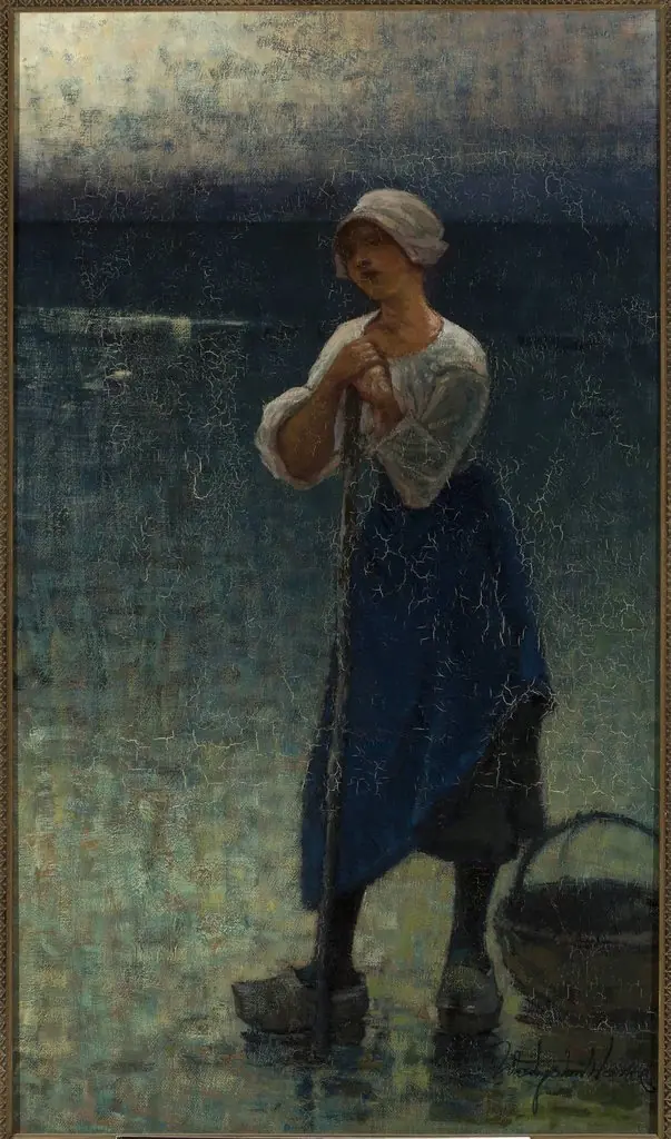 Green fisherwoman, by Władysław Wankie