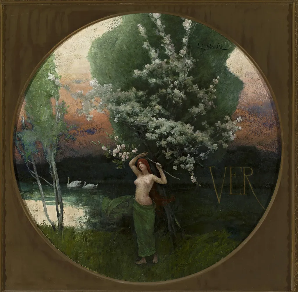 Springtime, by Władysław Wankie, oil, 1902