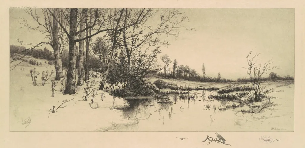 Robed in a Garment of Untrodden Snow, by W.C. Bauer, ink, 1888