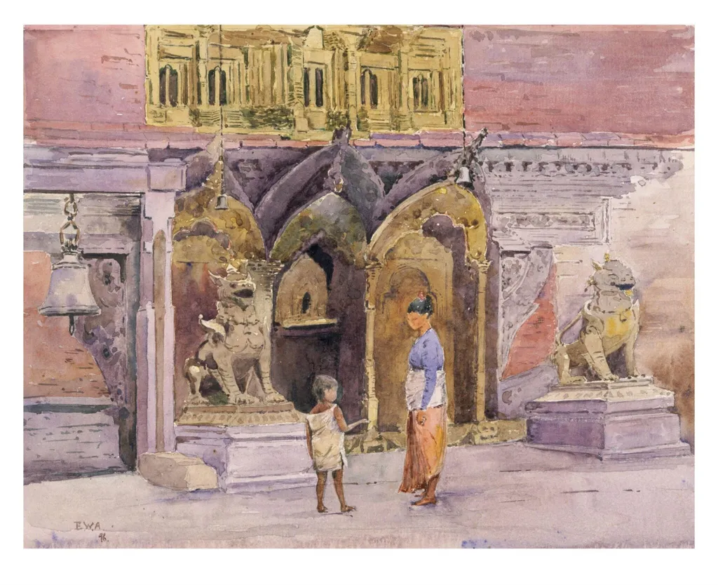 Untitled, by W. E. A. Armstrong, watercolor, 1896