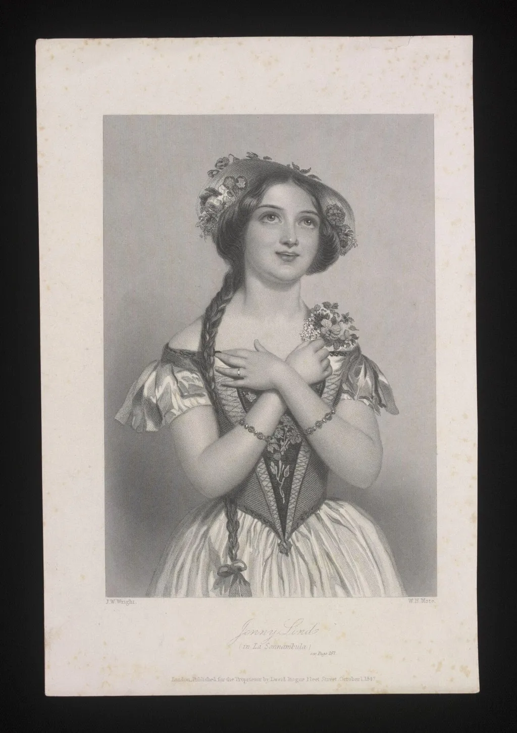 Jenny Lind in La Sonnambula, by W H Mote, 1