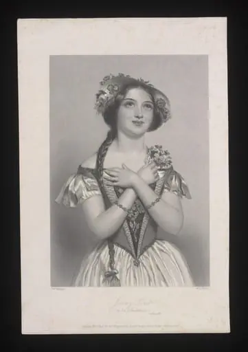 Jenny Lind in La Sonnambula, by W H Mote