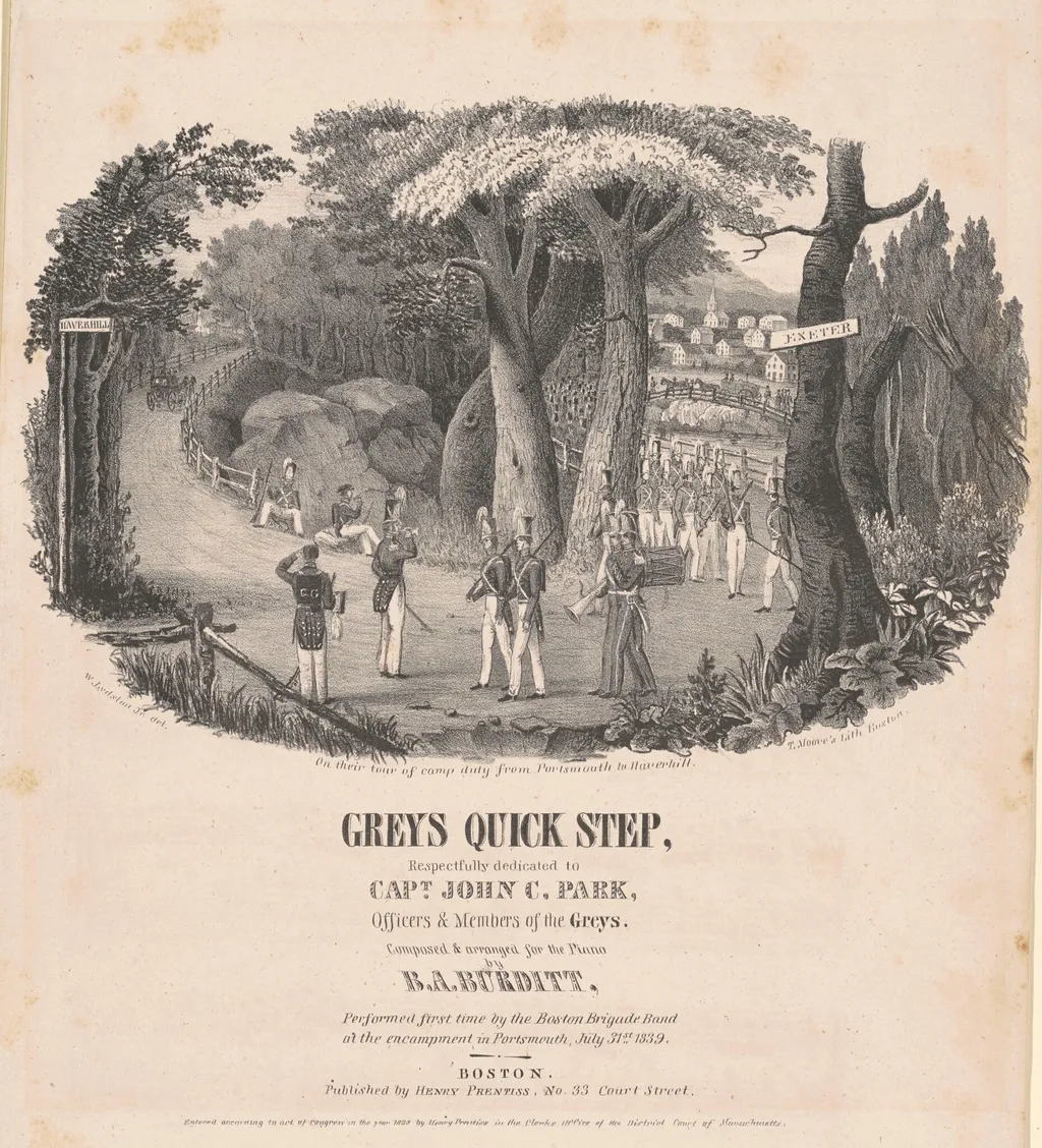 Grey's Quick Step, by W. Jr. Lydston, ink, 1839
