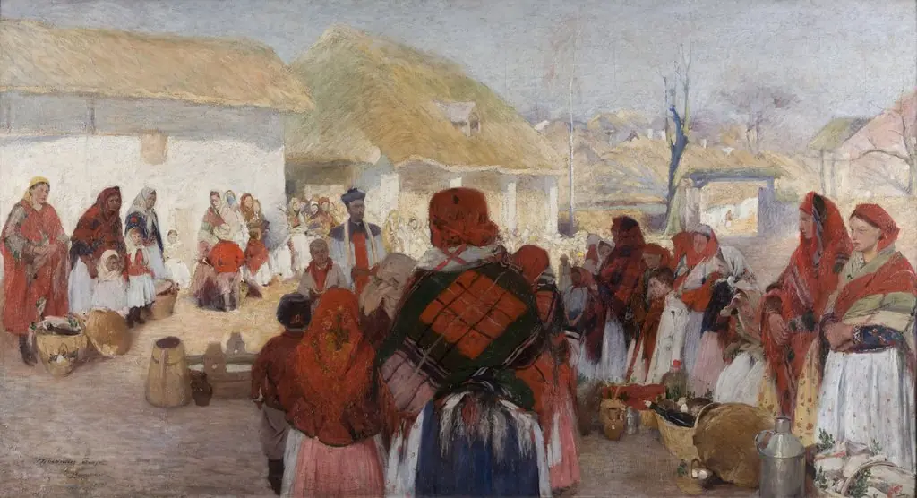 Blessing of Easter Food, by Włodzimierz Tetmajer