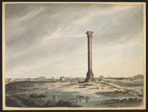 View of Pompey's Pillar; Alexandria in the distance, by W. Porter