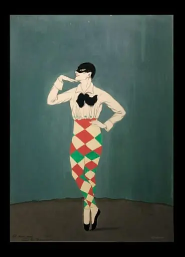 Harlequin in 'Le Carnaval', a Ballet by Mikhail Fokine, by W. S. Lakeman