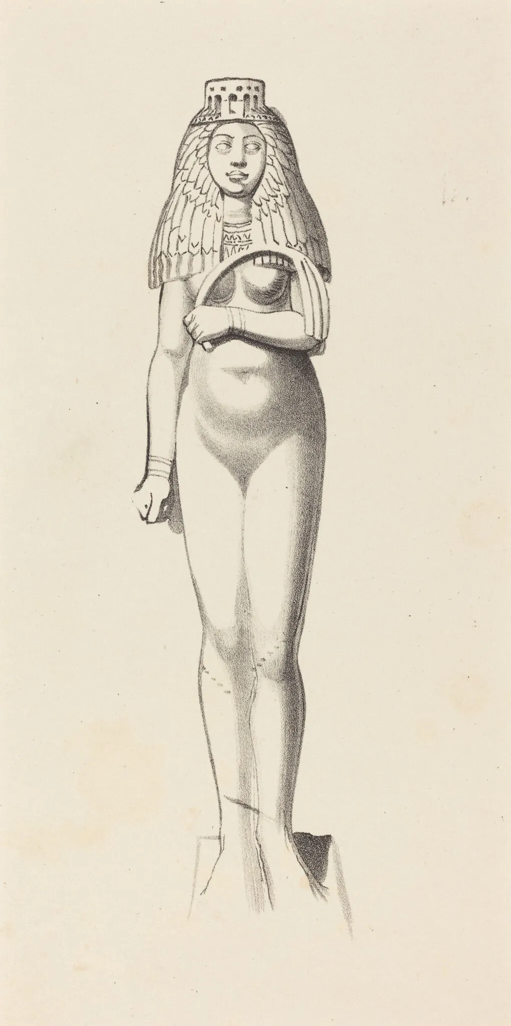 Figure of Bubaste or Isis, by W. Walton, ink, 1829