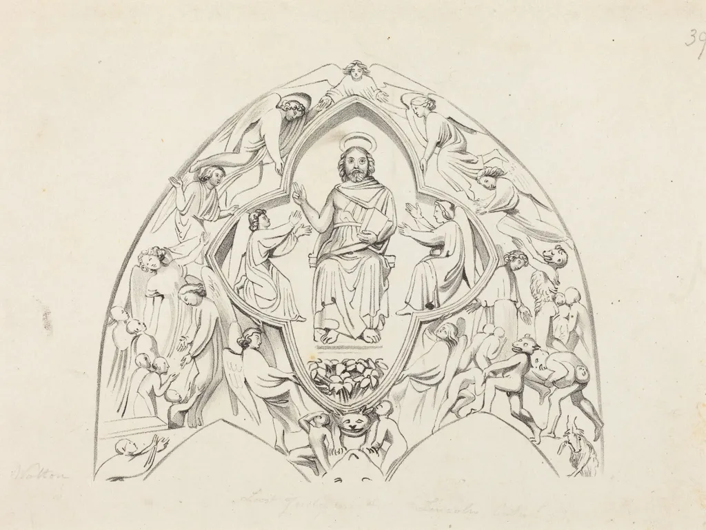 Last Judgment, Lincoln Cathedral, by W. Walton, ink, 1829