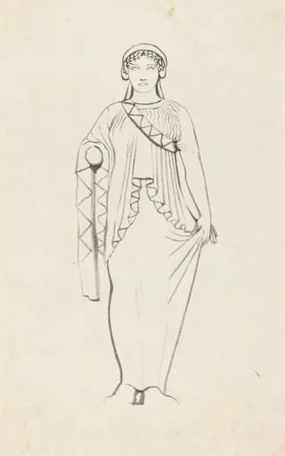 Statue on the Pediment over the West Front ofa Temple at Egina, by W. Walton