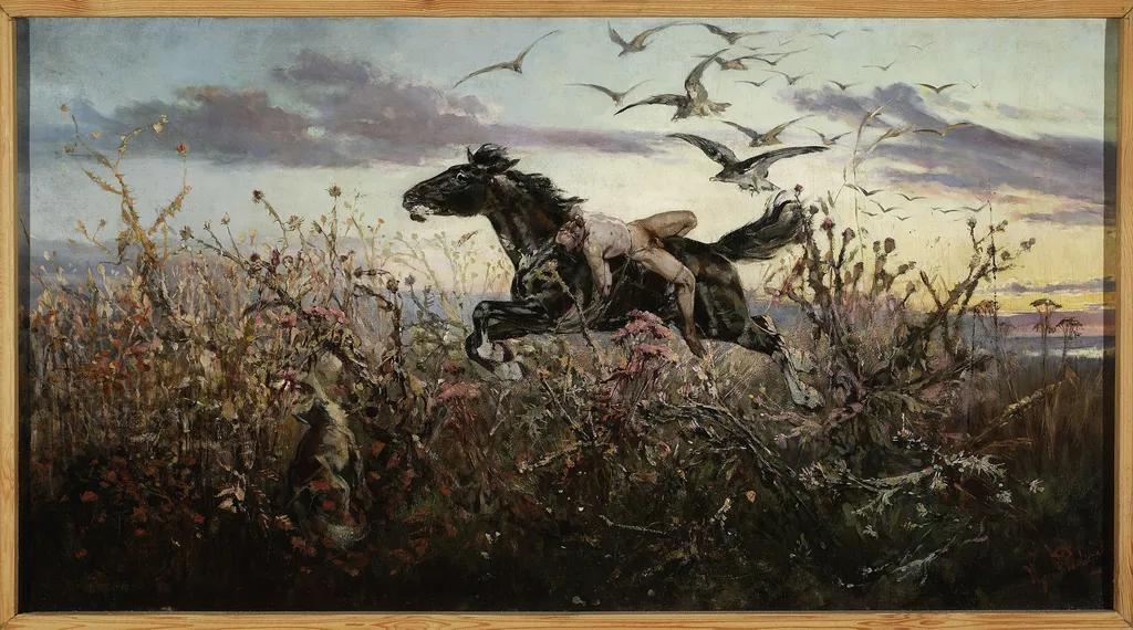 Mazeppa, by Wacław Pawliszak, oil, 1893