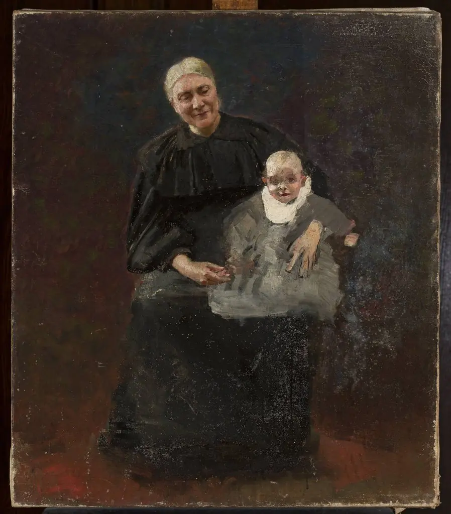 Portrait of Michalina Szymanowska née Naimska, artist’s mother with her grandson Wacław, by Wacław Szymanowski