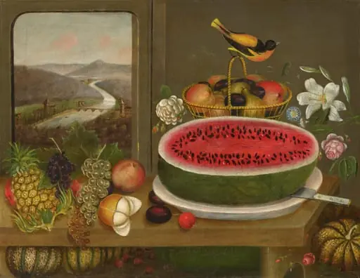 Fruit and Baltimore Oriole, by Wagguno