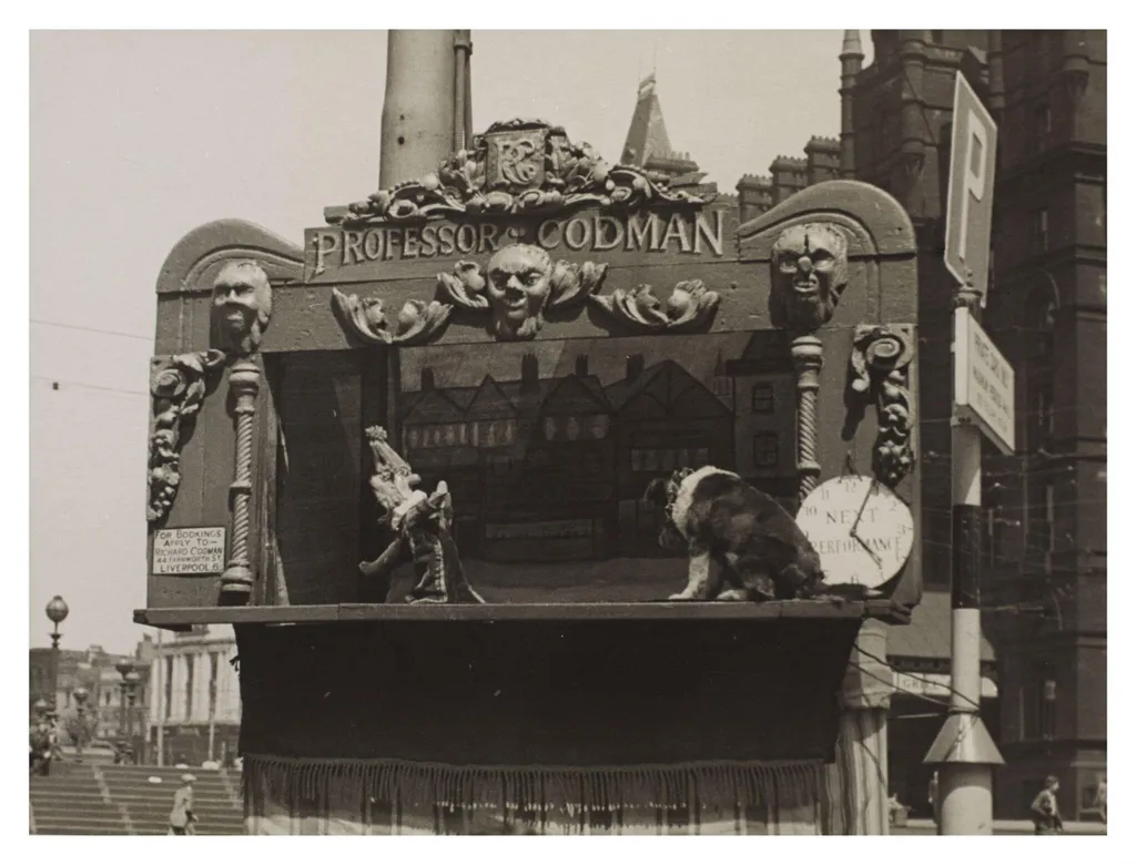 Professor Richard Codman lll's Punch & Judy booth, by Waldo S. Lanchester, photographic