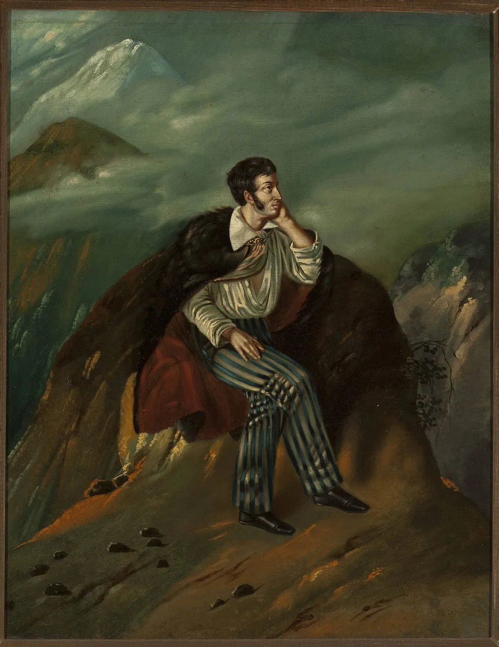 Portrait of Adam Mickiewicz on the rock of Judah, by Walenty Wańkowicz, oil, 1831