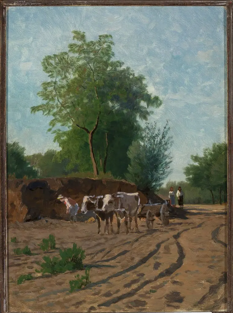 Countryside landscape, sketch, by Walery Brochocki