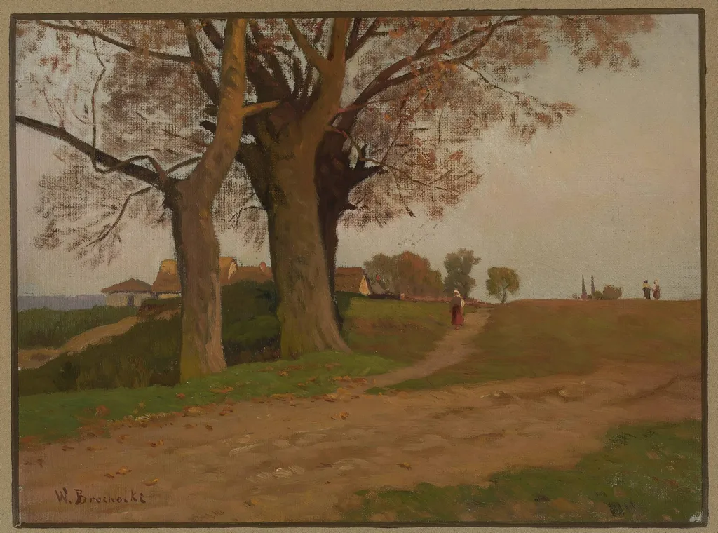Landscape, by Walery Brochocki, oil, 1895