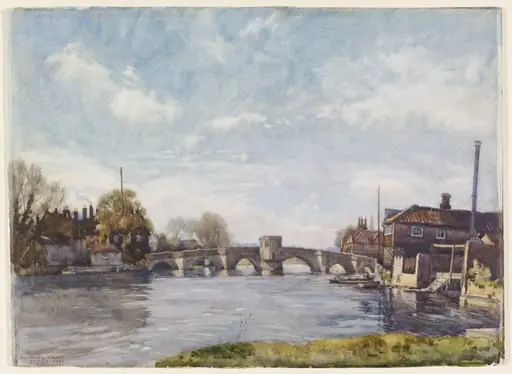 The Bridge and Chantrey Chapel, St.Ives, by Walker