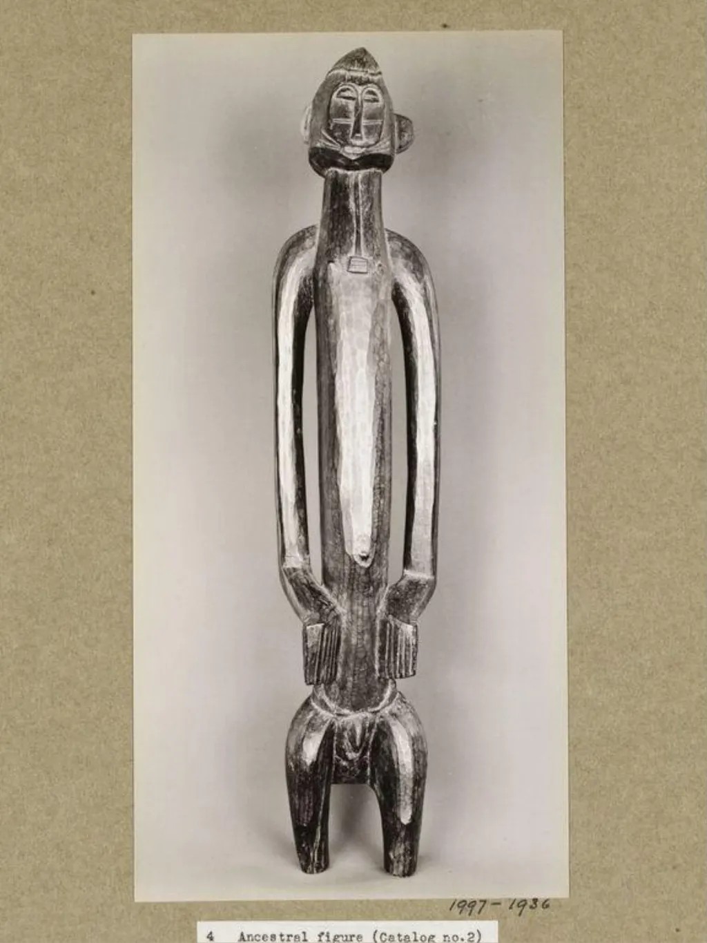 Ancestral figure, by Walker Evans, photographic, 1935