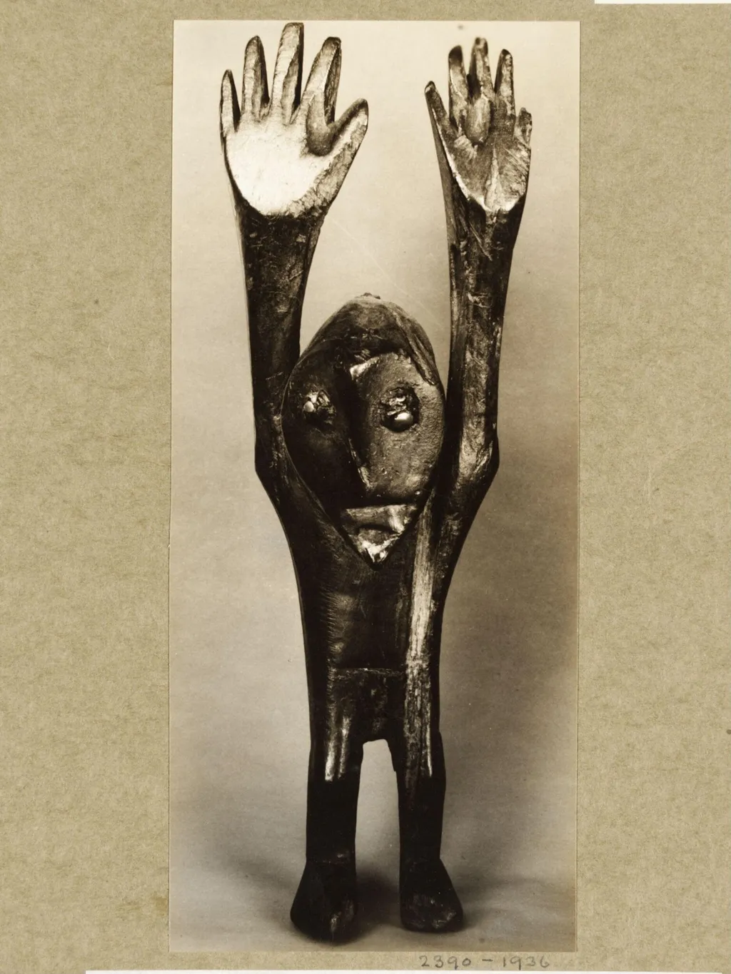 Figure with arms raised. WaRegga., by Walker Evans, photographic, 1935