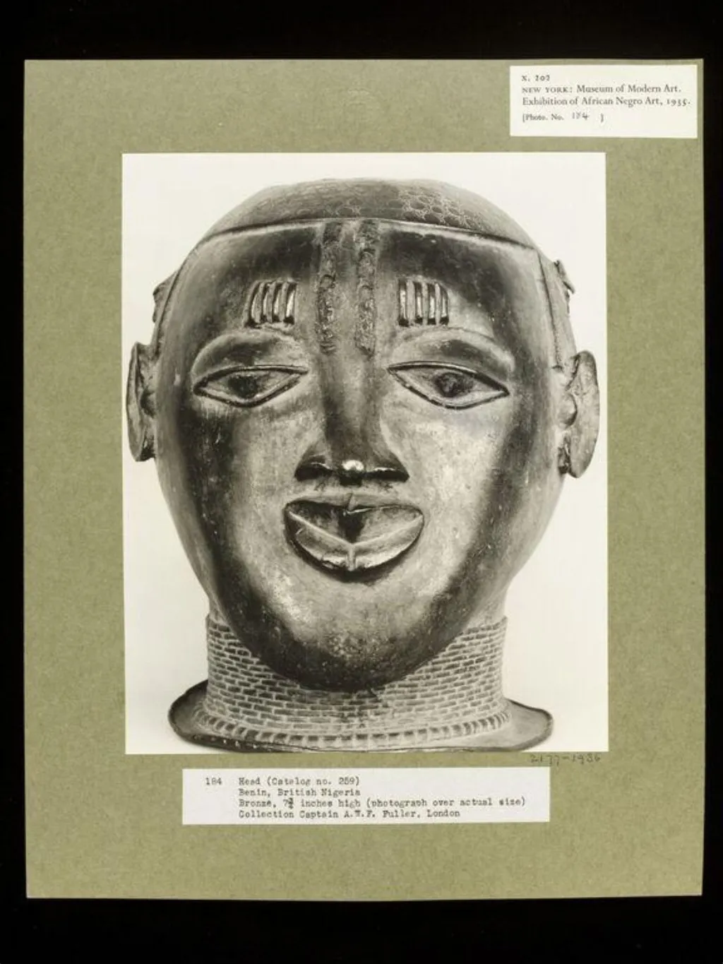 Man's Head, Benin, by Walker Evans, photographic, 1935