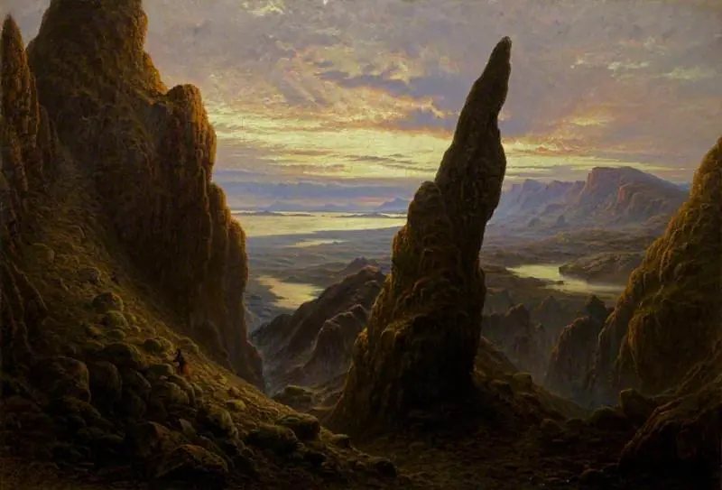 Entrance to the Cuiraing, Skye, by Waller Paton