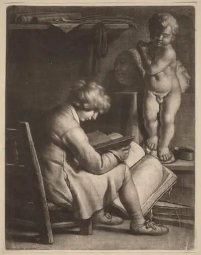 Young Artist with a Statue of Cupid, by Wallerant Vaillant