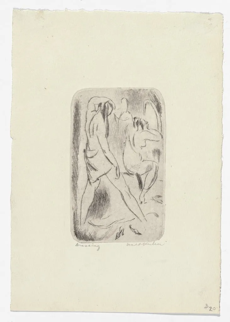 Untitled, by Walt Kuhn, ink, 1916