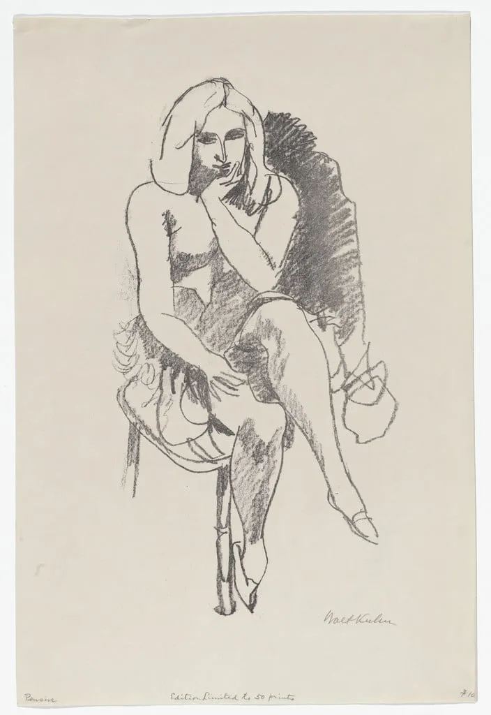Untitled, by Walt Kuhn, ink, 1927