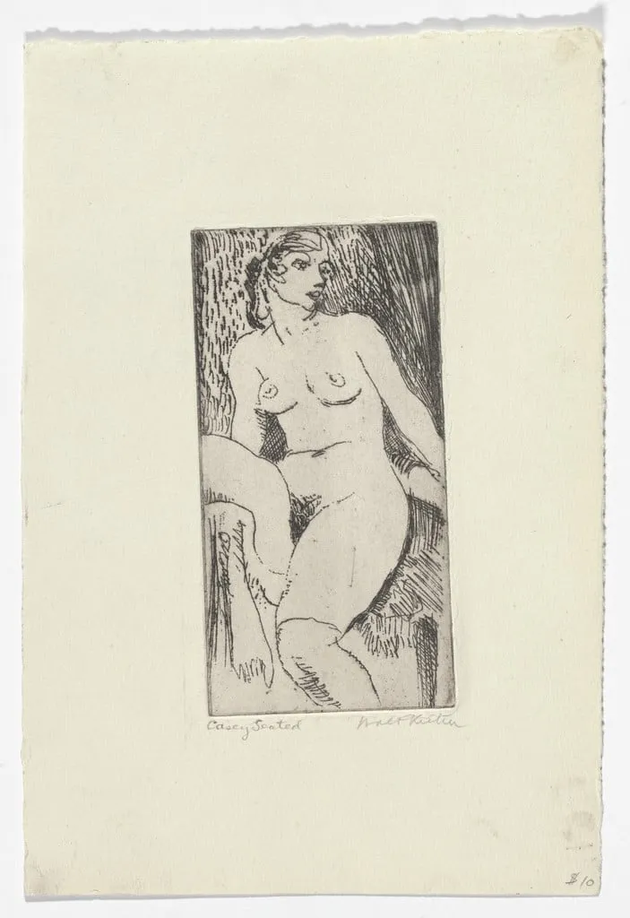 Untitled, by Walt Kuhn, ink, 1915
