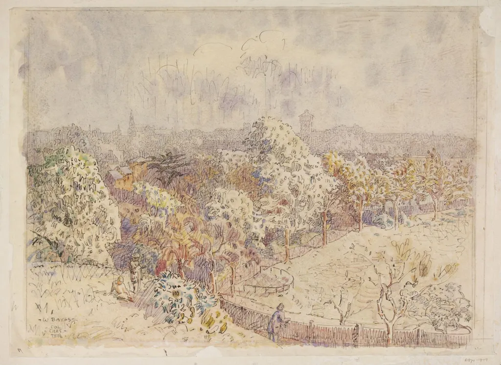 Colchester from the North Station, by Walter Bayes, watercolor, 1940