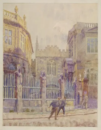 Corner of the Sheldonian, Oxford, by Walter Bayes