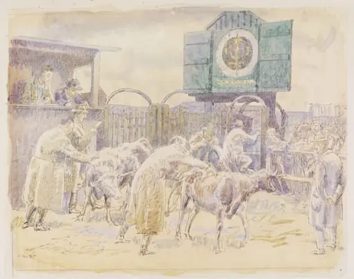 The Cattle Market, Braintree, by Walter Bayes
