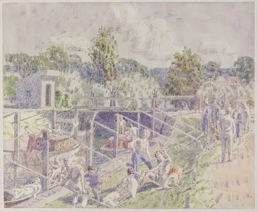 The Lock, Old Windsor, by Walter Bayes