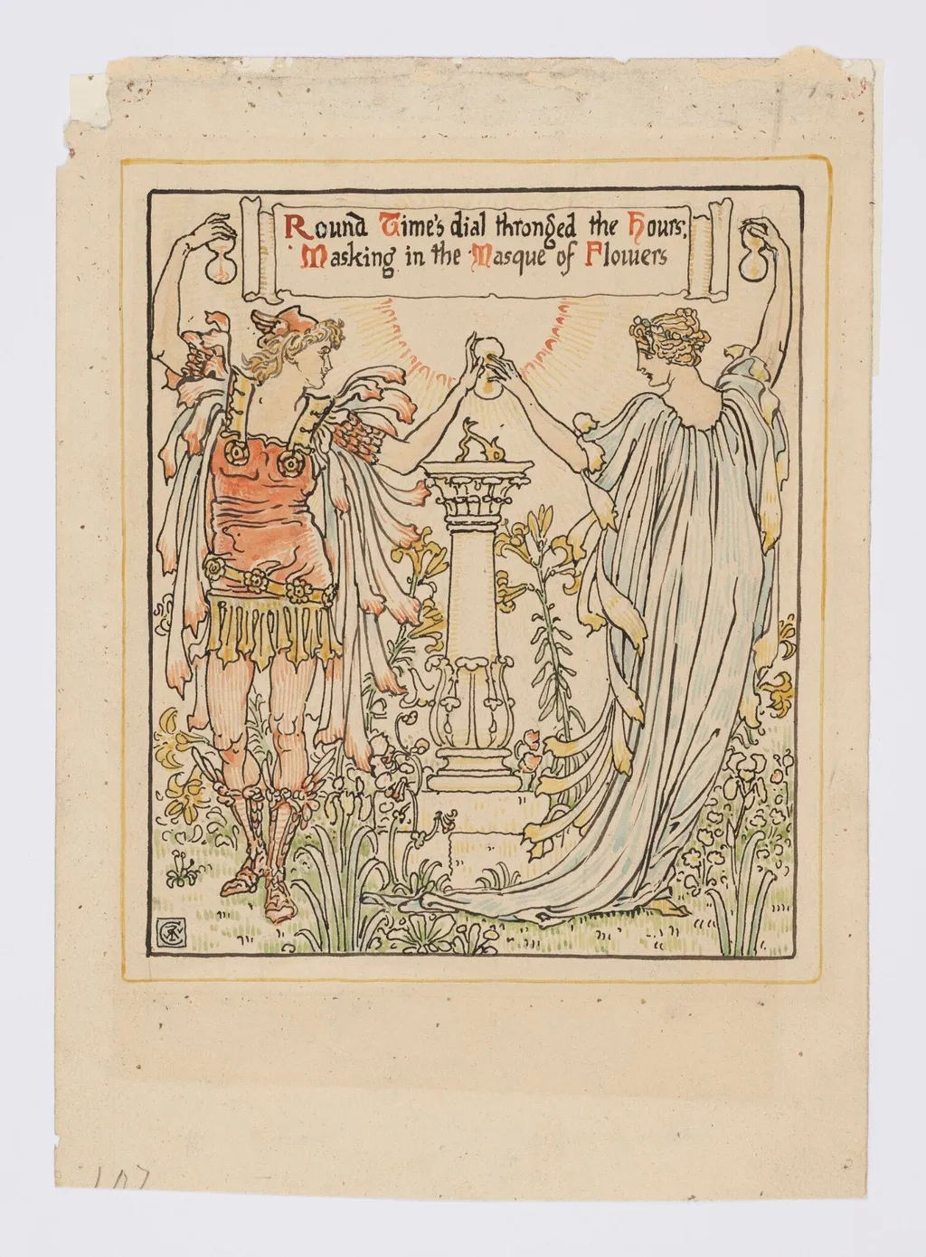 Queen Summer, or the Tourney of the Lily and the Rose, by Walter Crane, 1891