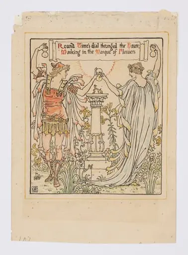 Queen Summer, or the Tourney of the Lily and the Rose, by Walter Crane