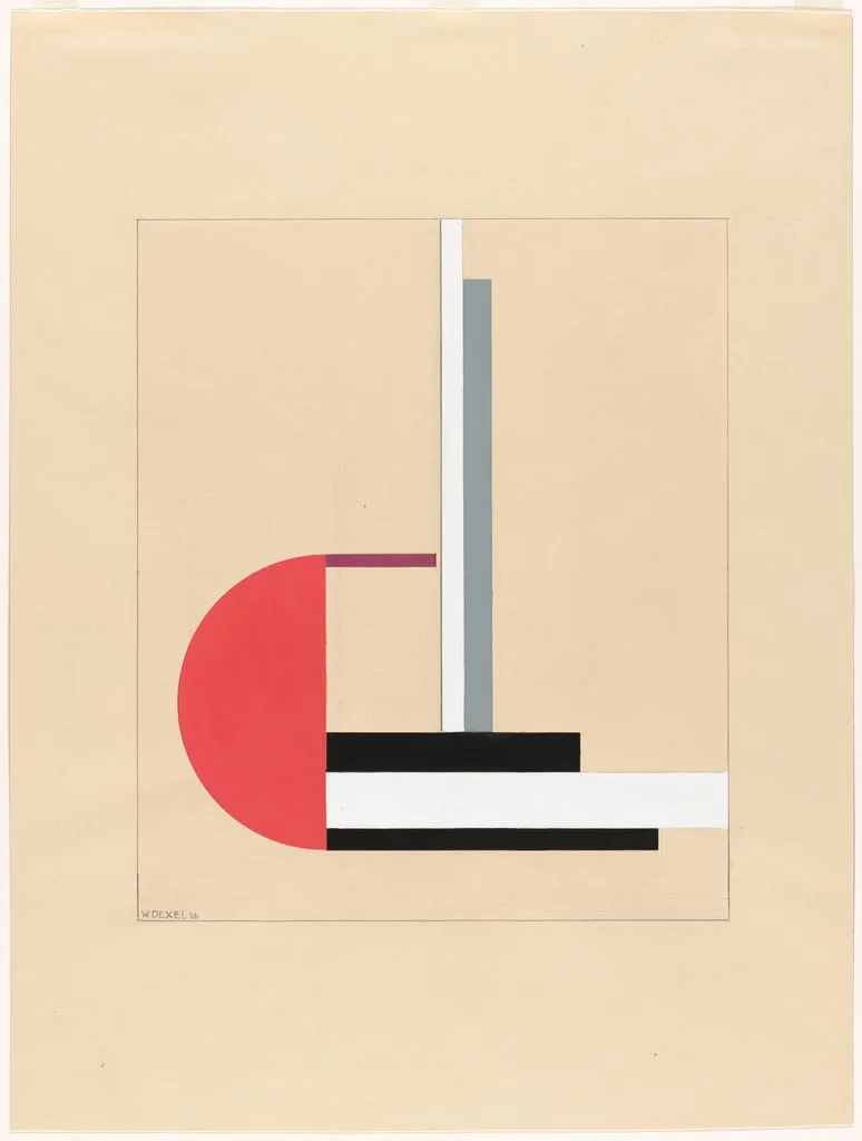 Untitled, by Walter Dexel, gouache, 1926