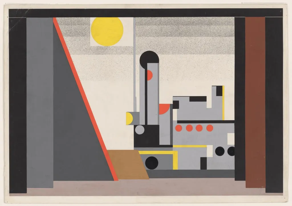 Untitled, by Walter Dexel, gouache, 1928