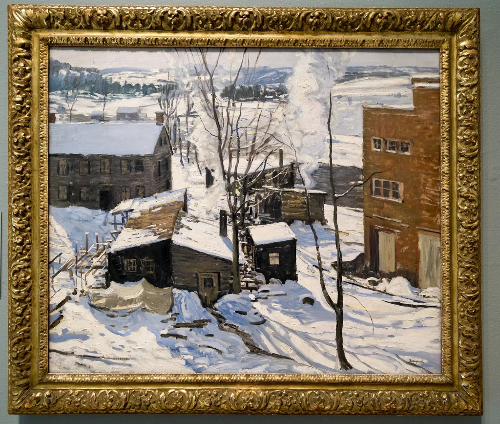 The Powerhouse, Falls Village, Connecticut, by Walter Elmer Schofield, oil, 1914